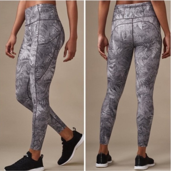 Lululemon Fast & Free 7/8 Tight Leggings Kindred Spirit Alpine White Multi - Picture 1 of 14